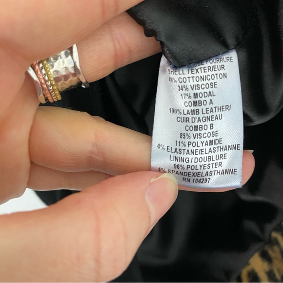 Milly size 6 Leopard Faux Fur and Leather Trim Sleeveless Crewneck Tank Top - Picture 7 of 8